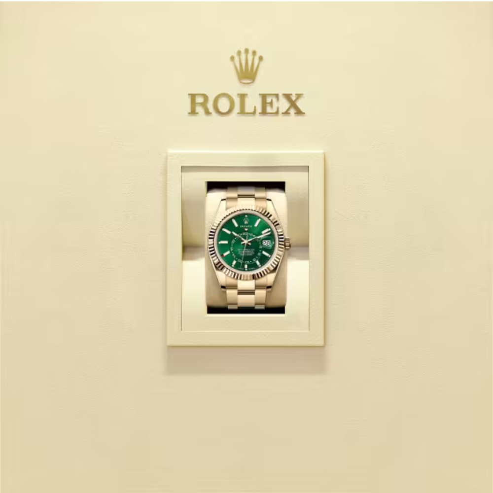 Rolex Sky-Dweller 42mm Yellow Gold Green 336938-0007 - Image 2