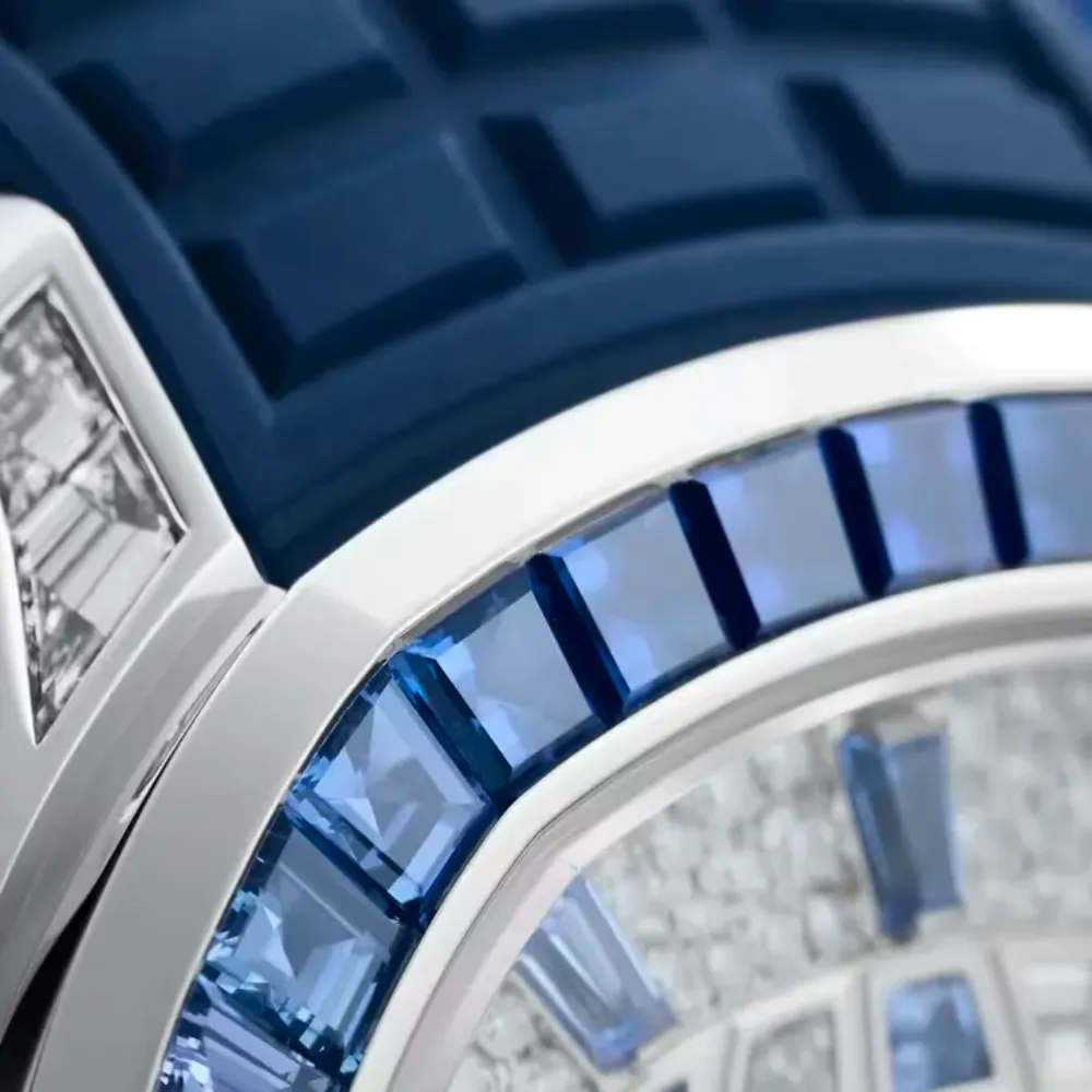 Patek Philippe Aquanaut Luce 5268/461G-001 White Gold Diamond Blue Sapphire Dial - Image 9