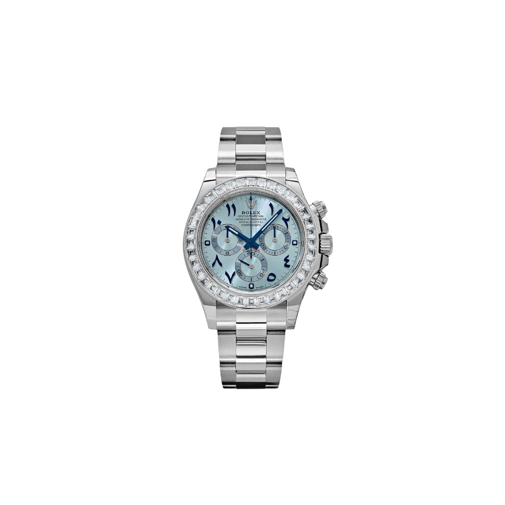 Rolex Daytona 116576TBR Platinum Diamond Ice Blue Arabic Dial